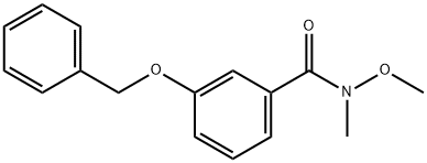 3-(ベンジルオキシ)-N-メトキシ-N-メチルベンズアミド 化学構造式