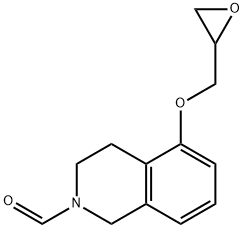 3,4-ジヒドロ-5-(オキシラニルメトキシ)-2(1H)-イソキノリンカルボアルデヒド 化学構造式