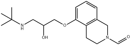5-[3-[(1,1-ジメチルエチル)アミノ]-2-ヒドロキシプロポキシ]-3,4-ジヒドロ-2(1H)-イソキノリンカルボアルデヒド 化学構造式