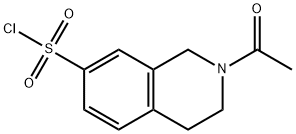 2-乙酰基-1,2,3,4-四氢-7-异喹啉磺酰氯 结构式