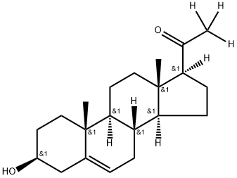 妊娠烯醇酮-D4, 61574-54-7, 结构式