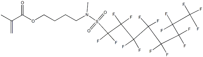 4-[[(heptadecafluorooctyl)sulphonyl]methylamino]butyl methacrylate Structure