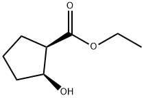 (1R,2S)-顺-2-羟基环戊基羧酸乙酯,61586-79-6,结构式