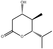 2H-Pyran-2-one,tetrahydro-4-hydroxy-5-methyl-6-(1-methylethyl)-,(4S,5R,6S)-(9CI) Struktur