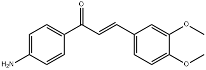 (2E)-1-(4-aminophenyl)-3-(3,4-dimethoxyphenyl)prop-2-en-1-one Struktur