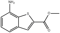 Benzo[b]thiophene-2-carboxylic acid, 7-amino-, methyl ester (9CI) Struktur