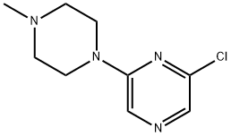 1-(6-クロロ-2-ピラジニル)-4-メチルピペラジン 化学構造式