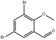 3,5-ジブロモ-2-メトキシベンズアルデヒド 化学構造式