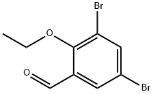3,5-ジブロモ-2-エトキシベンズアルデヒド 化学構造式