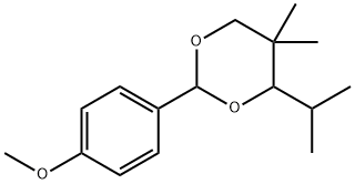 2-(4-メトキシフェニル)-5,5-ジメチル-4-(1-メチルエチル)-1,3-ジオキサン 化学構造式