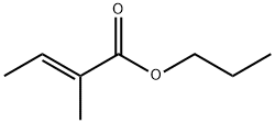 (E)-2-メチル-2-ブテン酸プロピル 化学構造式