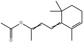4-(2,6,6-Trimethyl-2-cyclohexen-1-ylidene)-2-acetoxybut-2-ene Structure