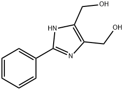 2-フェニル-1H-イミダゾール-4,5-ジメタノール 化学構造式