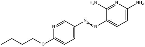 3-[(6-ブトキシ-3-ピリジニル)アゾ]-2,6-ピリジンジアミン 化学構造式