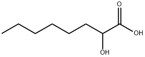 2-ヒドロキシ-n-オクタン酸 化学構造式