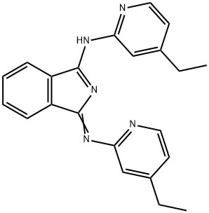 (3E)-N-(4-ethylpyridin-2-yl)-3-(4-ethylpyridin-2-yl)imino-isoindol-1-a mine 结构式