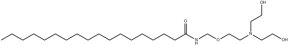 N-[[2-[bis(2-hydroxyethyl)amino]ethoxy]methyl]stearamide,61702-64-5,结构式