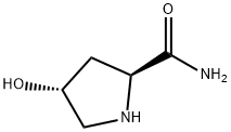 (2S,4R)-4-ヒドロキシピロリジン-2-カルボキサミド 化学構造式