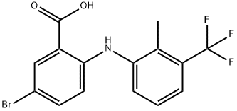 Benzoic  acid,  5-bromo-2-[[2-methyl-3-(trifluoromethyl)phenyl]amino]- Structure