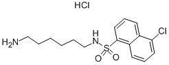 N-(6-氨基己基)-5-氯-1-萘磺胺盐酸盐,61714-27-0,结构式