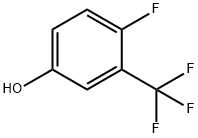 ４フルオロ３（トリフルオロメチル）フェノル 化学構造式