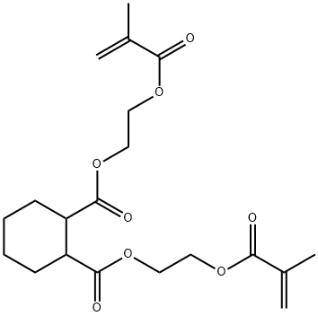 1,2-シクロヘキサンジカルボン酸ビス[2-(メタクリロイルオキシ)エチル] 化学構造式