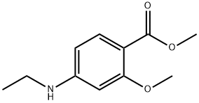 Benzoic acid, 4-(ethylamino)-2-methoxy-, methyl ester (9CI) Struktur