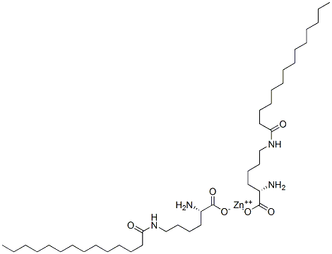 zinc(2+) N6-(1-oxotetradecyl)-L-lysinate Struktur