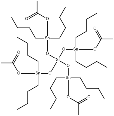 tetrakis(acetoxydibutylstannyloxy)silane Structure