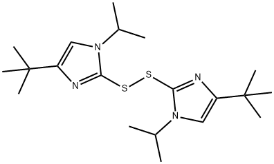 2,2′-二硫双(4-叔丁基-1-异丙基咪唑) 结构式