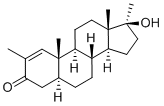 2,17A-DIMETHYL-17BETA-HYDROXY-5A-ANDROST-1-ENE-3-ONE Structure