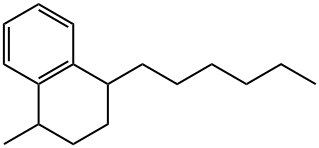 1-ヘキシル-4-メチル-1,2,3,4-テトラヒドロナフタレン 化学構造式