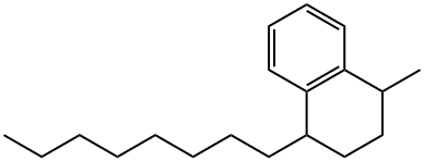 1-メチル-4-オクチル-1,2,3,4-テトラヒドロナフタレン 化学構造式