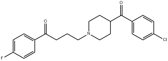 4-[4-(4-クロロベンゾイル)-1-ピペリジニル]-1-(4-フルオロフェニル)-1-ブタノン 化学構造式
