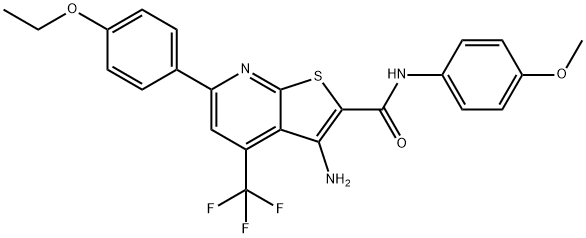 617694-25-4 3-amino-6-(4-ethoxyphenyl)-N-(4-methoxyphenyl)-4-(trifluoromethyl)thieno[2,3-b]pyridine-2-carboxamide