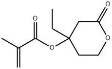 2-Propenoicacid,2-methyl-,4-ethyltetrahydro-2-oxo-2H-pyran-4-ylester(9CI) 结构式