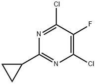 4,6-二氯-2-环丙基-5-氟嘧啶, 617716-22-0, 结构式