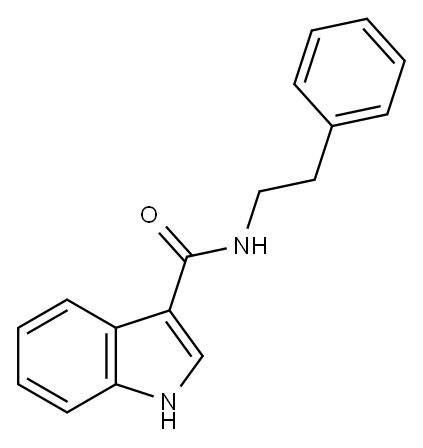 1H-Indole-3-carboxamide, N-(2-phenylethyl)- Structure