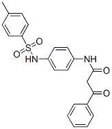 3-oxo-3-phenyl-N-[4-[[(p-tolyl)sulphonyl]amino]phenyl]propionamide Struktur