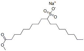 sodium 1-methyl 10-sulphooctadecanoate  Struktur