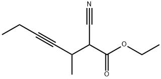 ethyl 2-cyano-3-methylhept-4-ynoate 结构式
