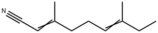 3,7-ジメチル-2,6-ノナジエンニトリル 化学構造式