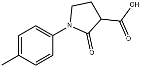 1-(4-甲基苯基)-2-氧代吡咯烷-3-羧酸 结构式