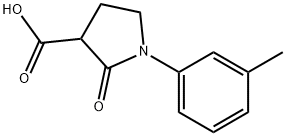 1-(3-甲基苯基)-2-氧代-3-吡咯烷基甲酸, 618070-31-8, 结构式