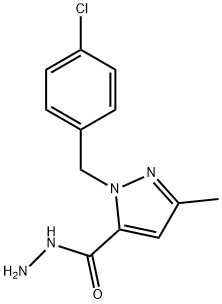 1-(4-CHLOROBENZYL)-3-METHYL-1H-PYRAZOLE-5-CARBOHYDRAZIDE Structure