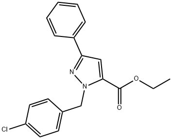 ETHYL 1-(4-CHLOROBENZYL)-3-PHENYL-1H-PYRAZOLE-5-CARBOXYLATE Structure
