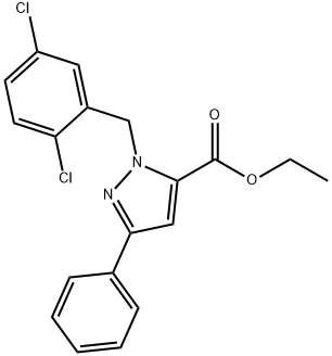 ETHYL 1-(2,5-DICHLOROBENZYL)-3-PHENYL-1H-PYRAZOLE-5-CARBOXYLATE Structure