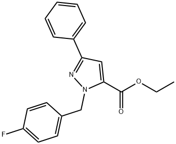 ETHYL 1-(4-FLUOROBENZYL)-3-PHENYL-1H-PYRAZOLE-5-CARBOXYLATE Structure
