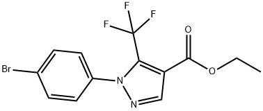 ETHYL 1-(4-BROMOPHENYL)-5-(TRIFLUOROMETHYL)PYRAZOLE-4-CARBOXYLATE Struktur