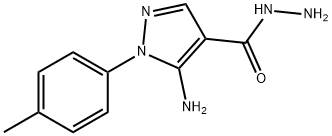 5-氨基-1-对甲苯-1H-吡唑-4-酰肼, 618070-66-9, 结构式